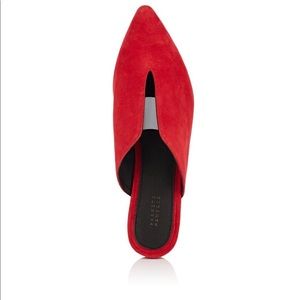 Barneys New York Red Suede Mules